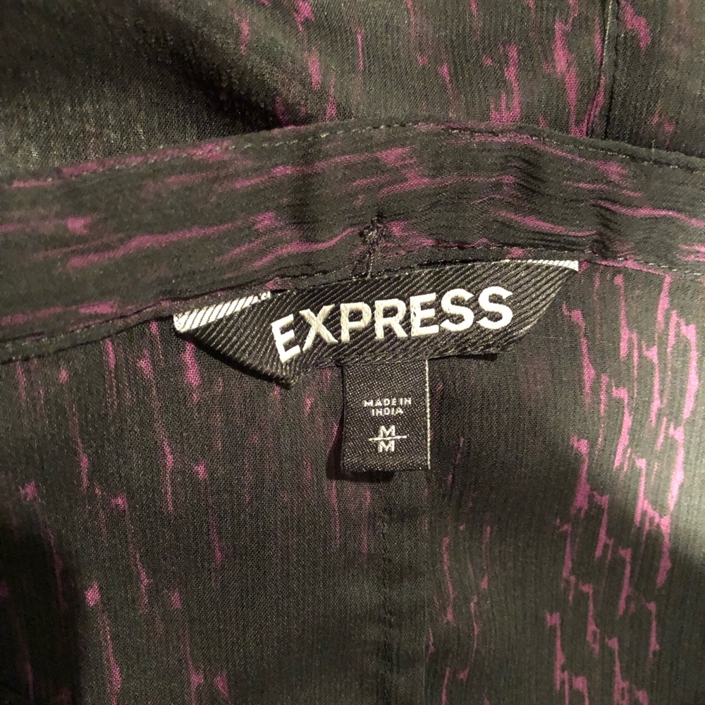Express Sheer Button Down Top - Picture 4 of 6